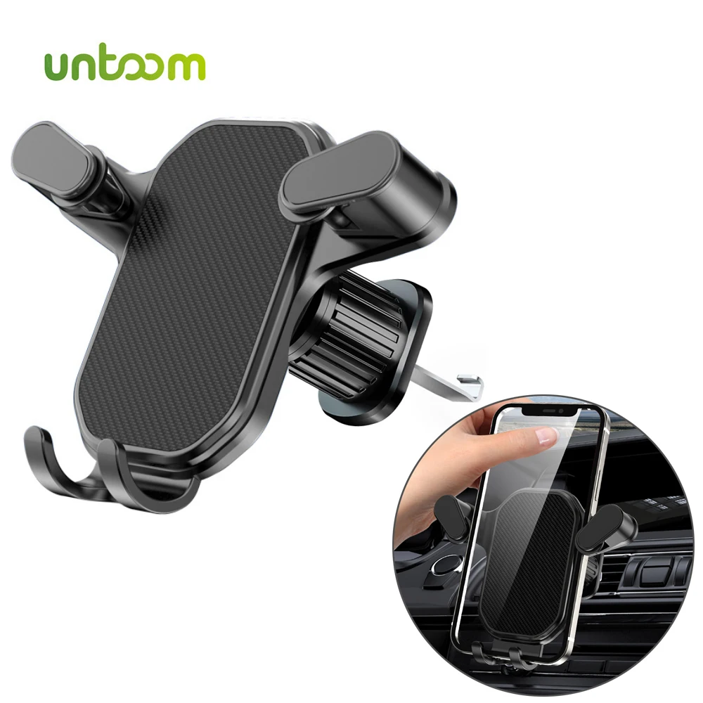 

Untoom Gravity Car Phone Holder Mobile Phone Stand GPS Support Car Air Vent Mount for iPhone 13 12 11 Pro Max Xr Xiaomi Samsung