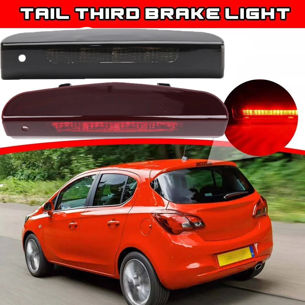 

Car Rear LED 3rd Third Brake Tail Light Lamps Red Black 13188045 1222130 510511640 For Vauxhall Corsa D/E 2007-2019 5 Door