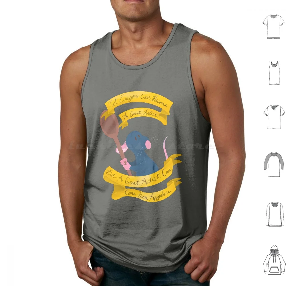 Anyone Can Cook Tank Tops Vest Sleeveless Ratatouille Pixar Remy Rat