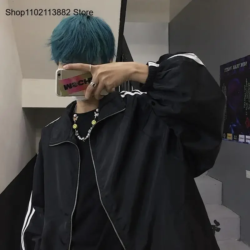 Párové bundy BF styl Sluneční bunda Ležérní jarní a podzimní párové bundy Všestranné Oblíbené teenagerské kabáty - náhled 4