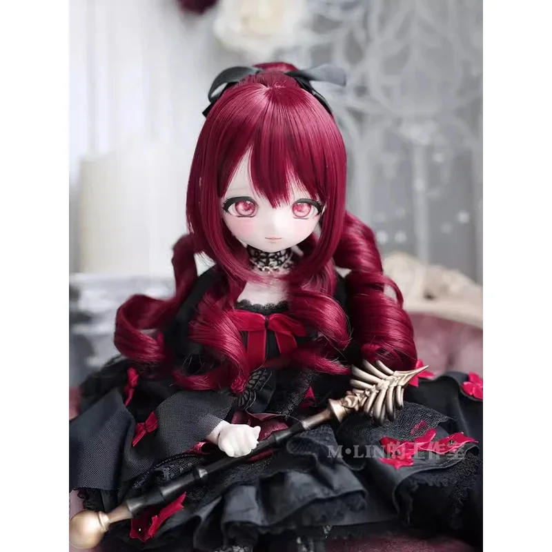 

Парики для кукол BJD: термостойкие длинные волнистые волосы, 1/3 1/4 MSD MDD, коричневые аксессуары для прически с хвостиком