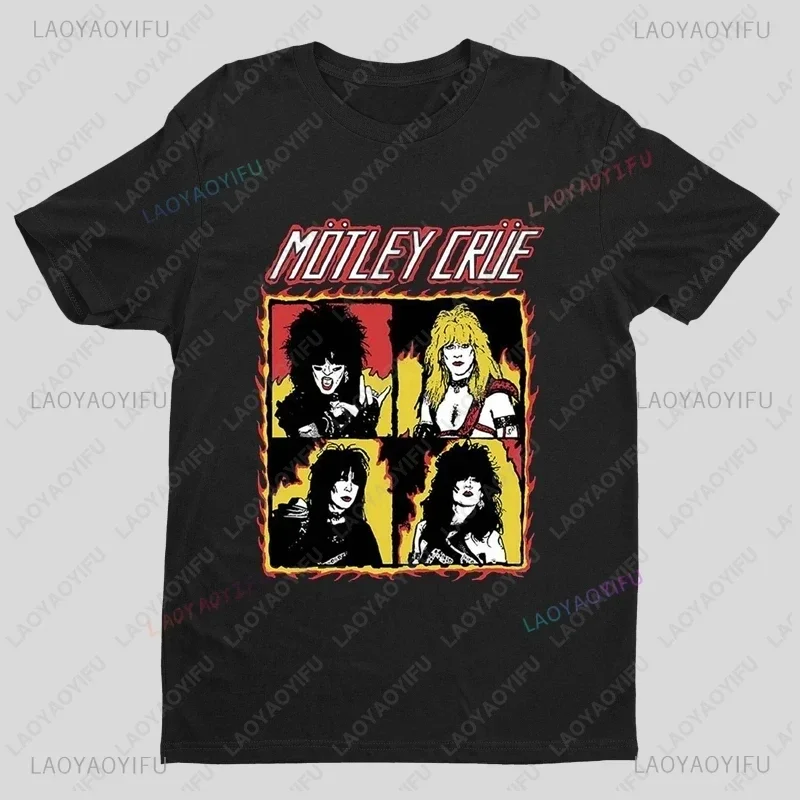2025 Hot Sale-Motley-Crue- Rock Band '87 Tour Mens Short Sleeve T Shirt 80s Vintage Style Graphic Tees Men and Women Clothing