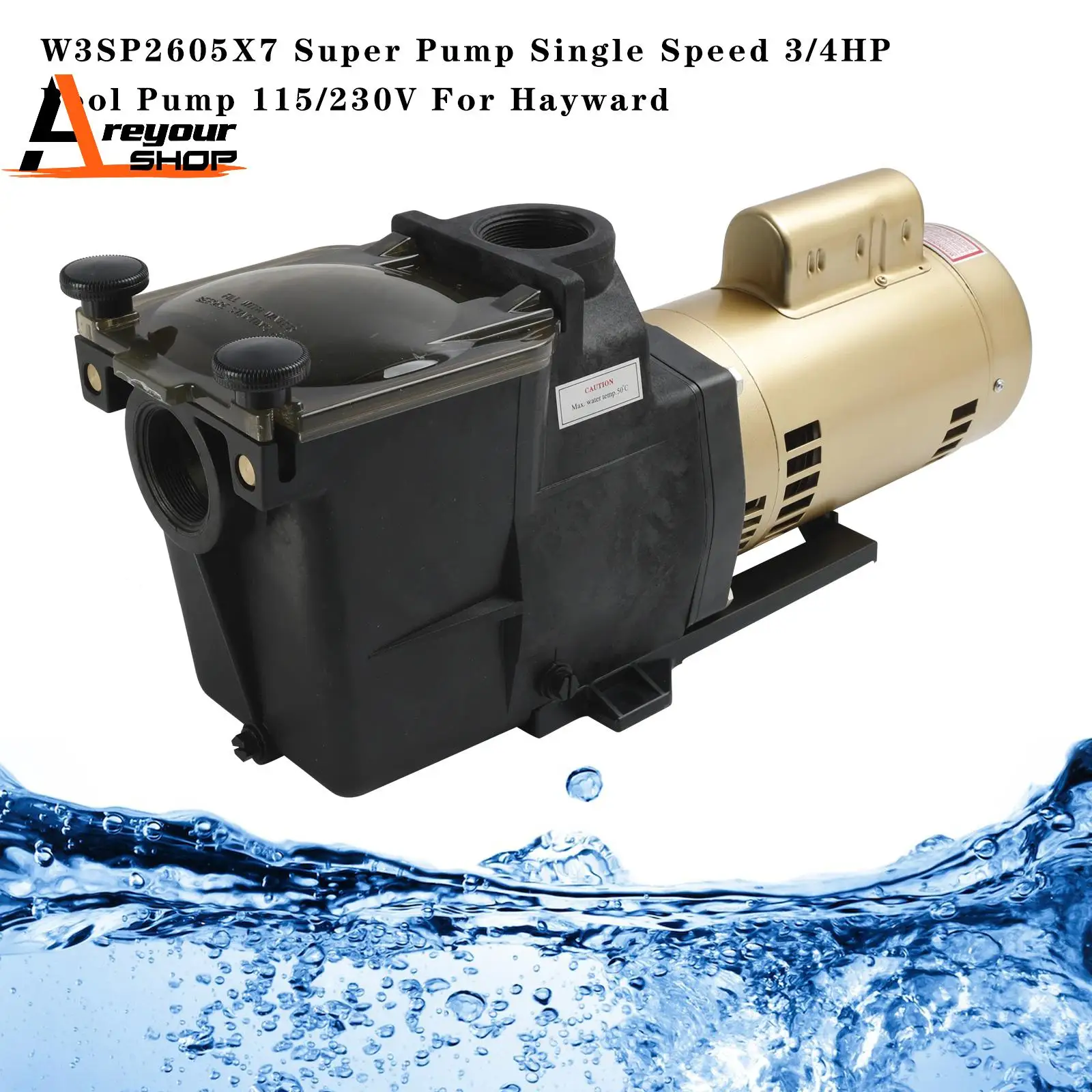 

W3SP2605X7 Super Pump Single Speed 3/4HP Pool Pump 115/230V for Hayward