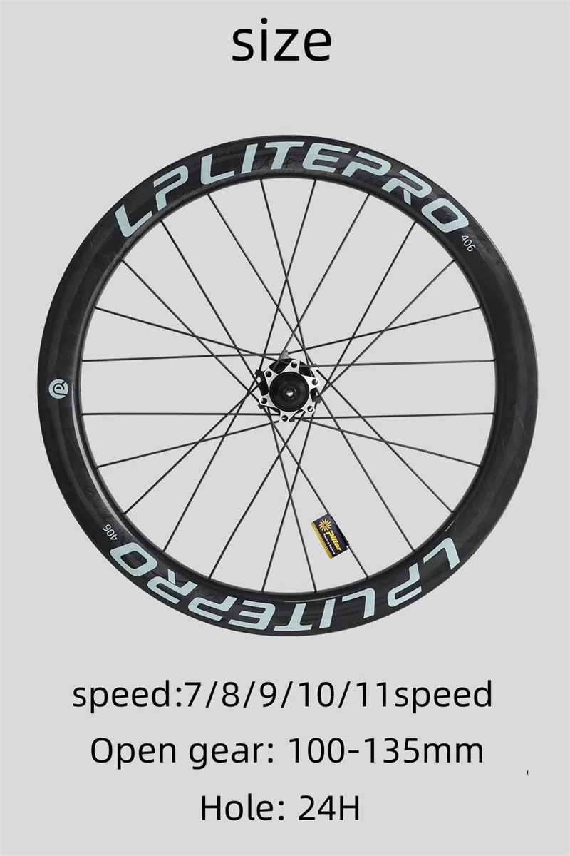 LP Carbon Fiber Bike Wheelset 406 451 For Birdy Folding Track Bicycle Wheel Rim 20 inch Disc Cycling Accessories 8 9 10 11 Speed