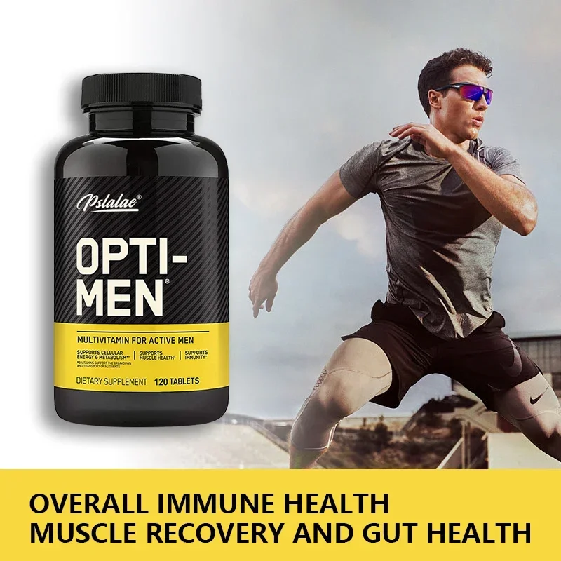 Natural Opti-Men Capsules Contain Vitamin C, Zinc and Vitamins D, E, B12 to Boost Immunity, Daily Multivitamin Supplement for Me