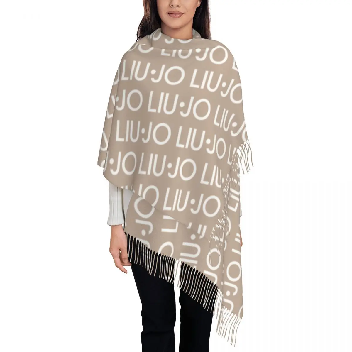 Luxury Liu Jo Winter Scarfs for Women Pashmina Shawl Wraps for Evening Dresses Large Warm Soft Scarves