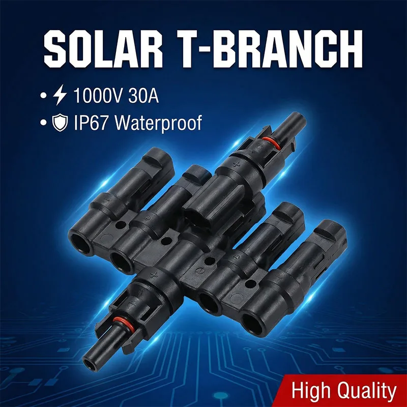 

Solar Pv Connector T Type Three-way Four-way Five-way Six-way Seven-way Waterproof Connector Pv T Type Branch Connector