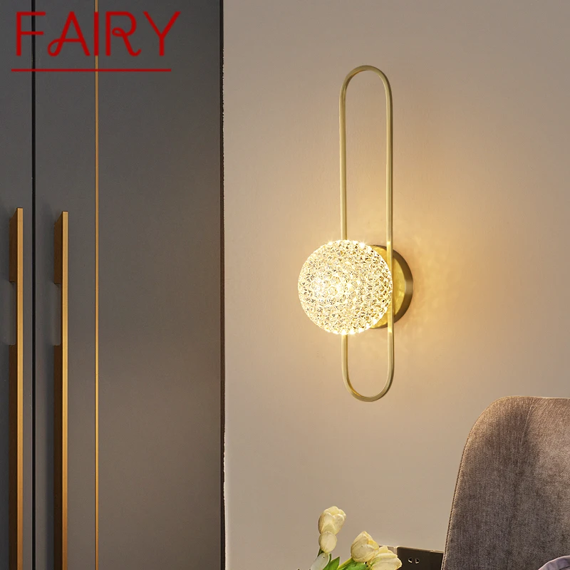 

FAIRY Contemporary Brass Wall Lamp LED Gold Sconce Light Simple and Luxurious Creative for Home Living Room Decor