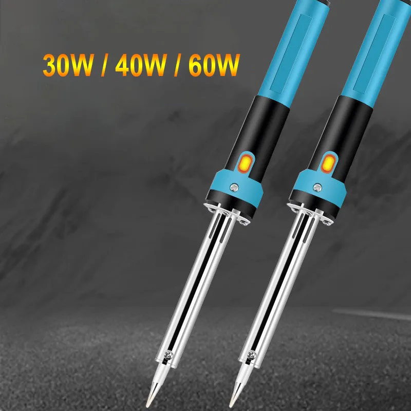 Eu 60W Soldering Iron Electric With Indicator Light Electrician Welding Solder Weld Point Pen Mechanical Tools For Phone Repair