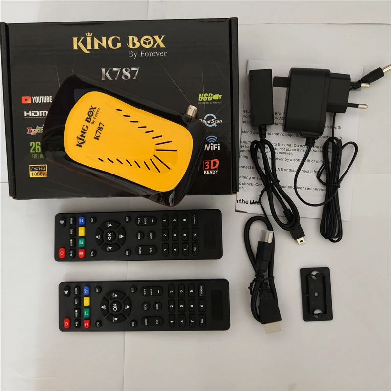 

2025 King Box K787 Forever Satellite TV Receiver Tuner DVB-S2 STB Support Forever IKS Apollo 5 Decoder for Africa Tanzania