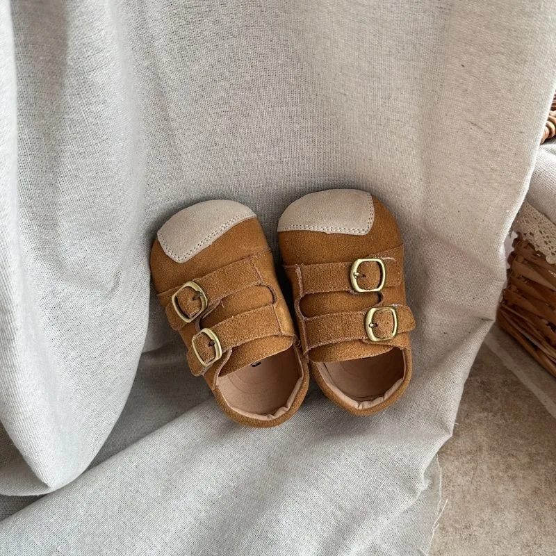 

2026 Kids' Classic British Style Soft Soled First Walkers New Autumn Unisex Korean Casual Shoes for Toddlers Infants​