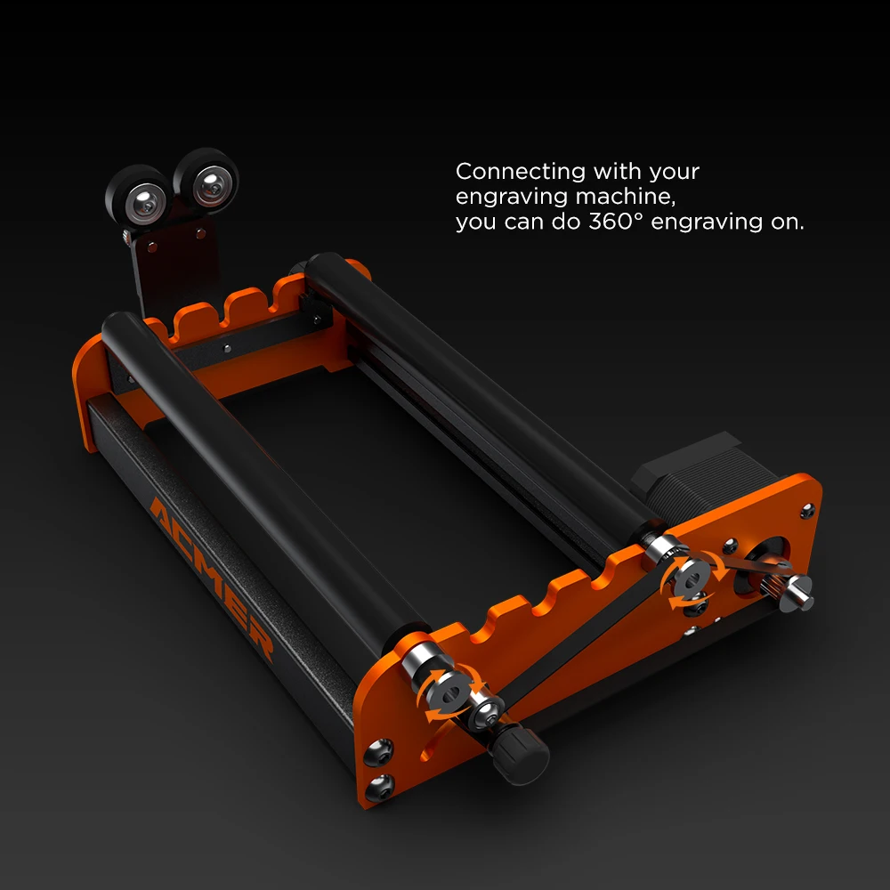 ACMER M2 Laser Rotary Roller Module Y-axis Rotary Roller 360° Rotating For Cylindrical Spherical Ring-shaped Objects Most Laser