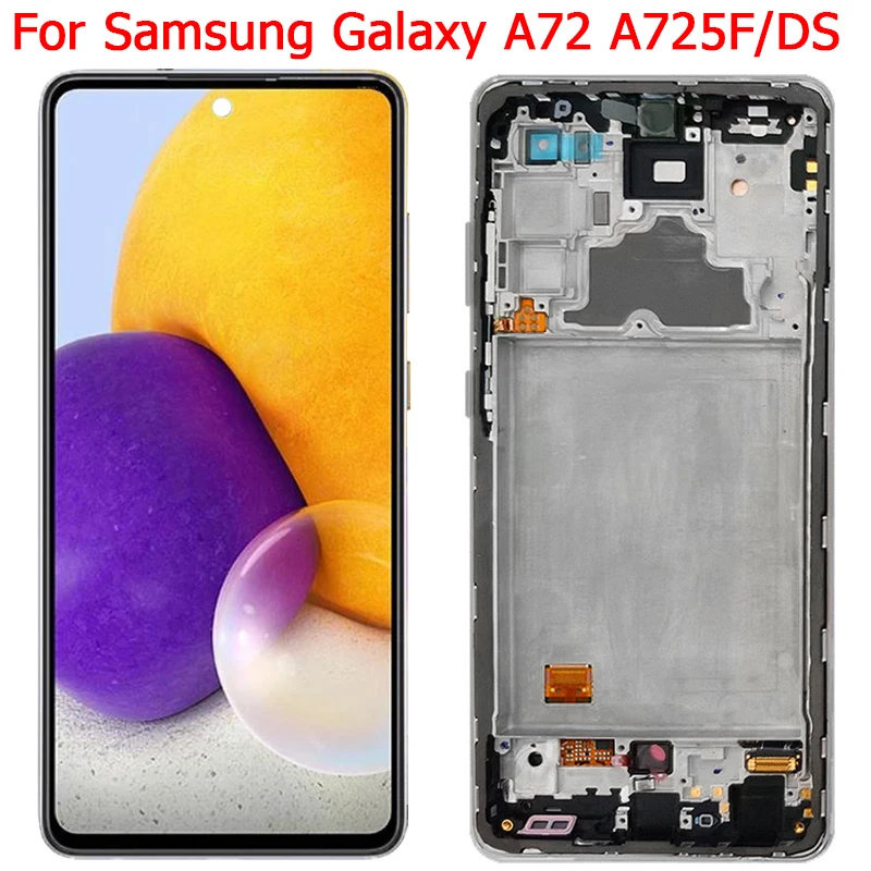 

6.7" Original Amoled For Samsung A72 LCD Display Touch Screen With Frame SM-A725F A725F/DS A726B/DS Display LCD Parts