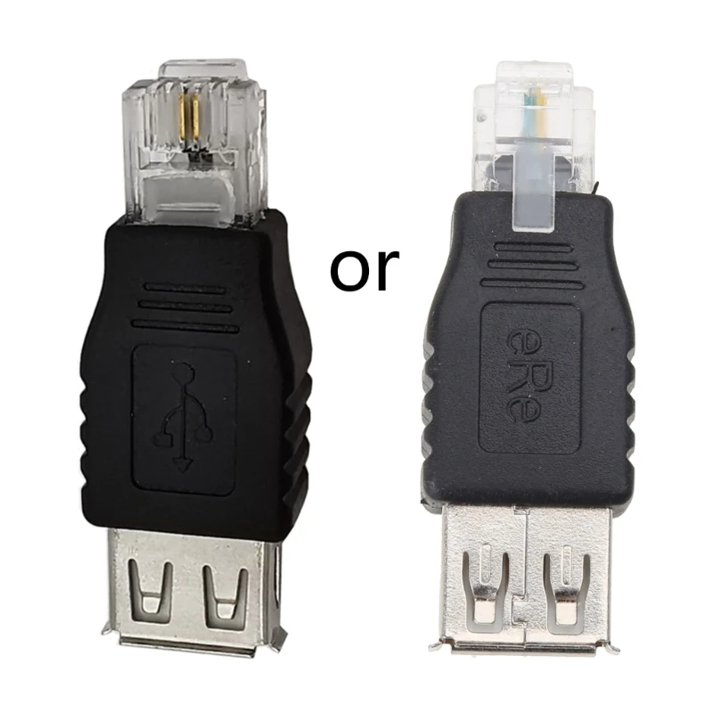 USB A Male to RJ11 Adapter 6P2C Connector USB Transfer LAN Plug Ethernet Lan Converter Dropship