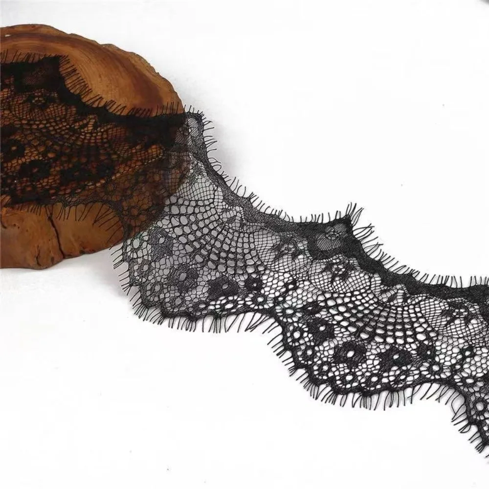 New 3 Yard Lace Trim Ribbon Soft Texture Floral Pattern Floral Lace Trim Cuttable 9.5cm Wide Sewing Lace Ribbon Home Decor