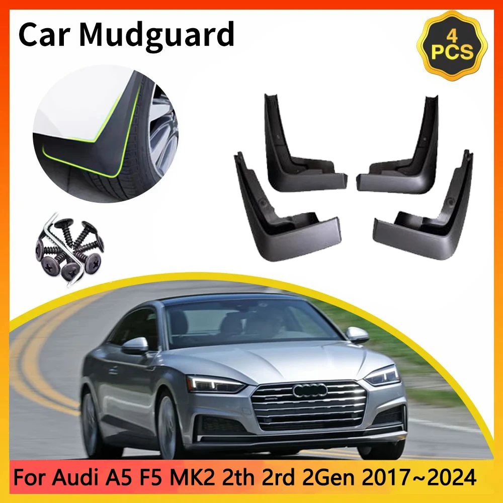 

For Audi A5 F5 MK2 2th 2rd 2Gen 2017~2024 2018 Car Mudguards Mudflap Mudguard Splash Guards Mud Flaps Fender Accessories Auto