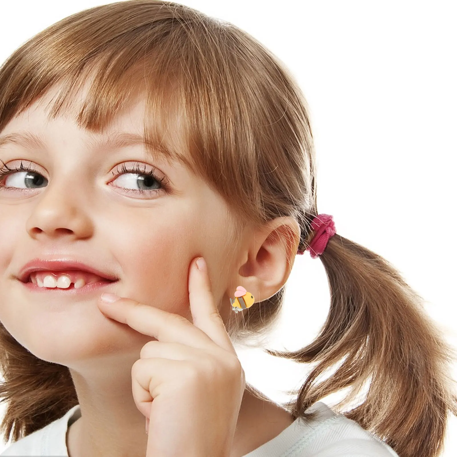 

5 Pairs Children Ear Accessories Lovely Clip On Earrings Easy To Wear Unique Design Girls Party Gifts Cartoon Kids Jewelry Set