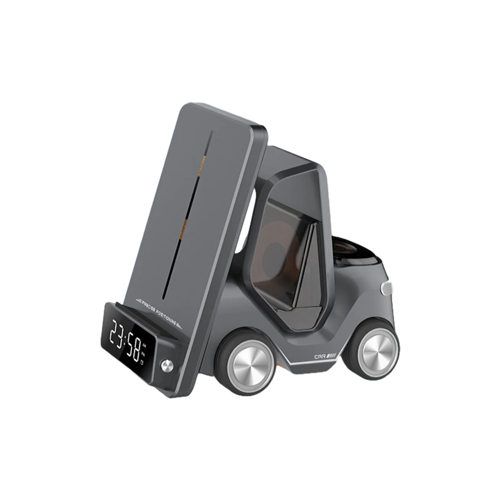 Protection And Wide Compatibility 5 In 1 Wireless Charger Stand Easy To Compact And Portable