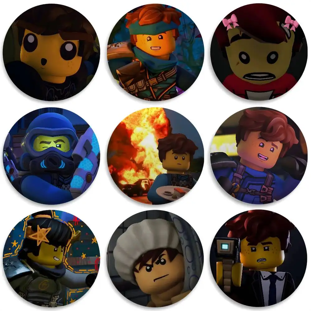 So Cute N-NinjagoS значки круглые изысканные значки броши креативные булавки для одежды шляпа рюкзак подарочные аксессуары So Cute N-NinjagoS значки круглые изысканные значки броши креативные булавки для одежды шляпа рюкзак подарочные аксессуары