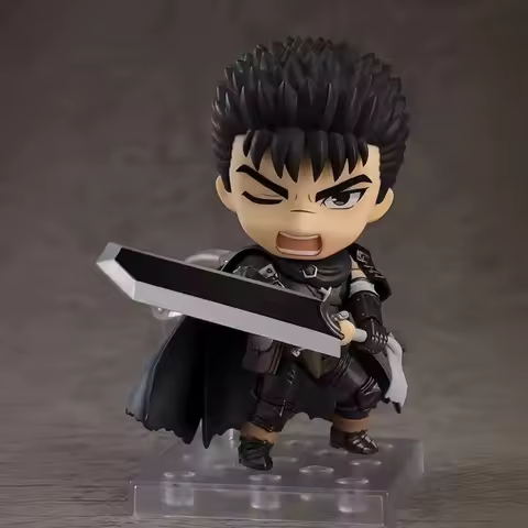 Anime Character Berserk Figurine, Q-Version Guts Movable Figurine Model Desktop Ornament Gift