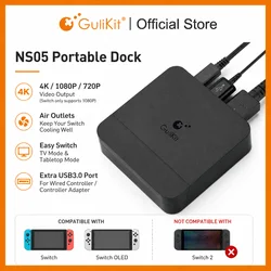 Gulikit NS05 Portable Dock for Switch Docking Station with USB-C PD Charging Stand Adapter USB 3.0 Port for Nintendo Switch OLED