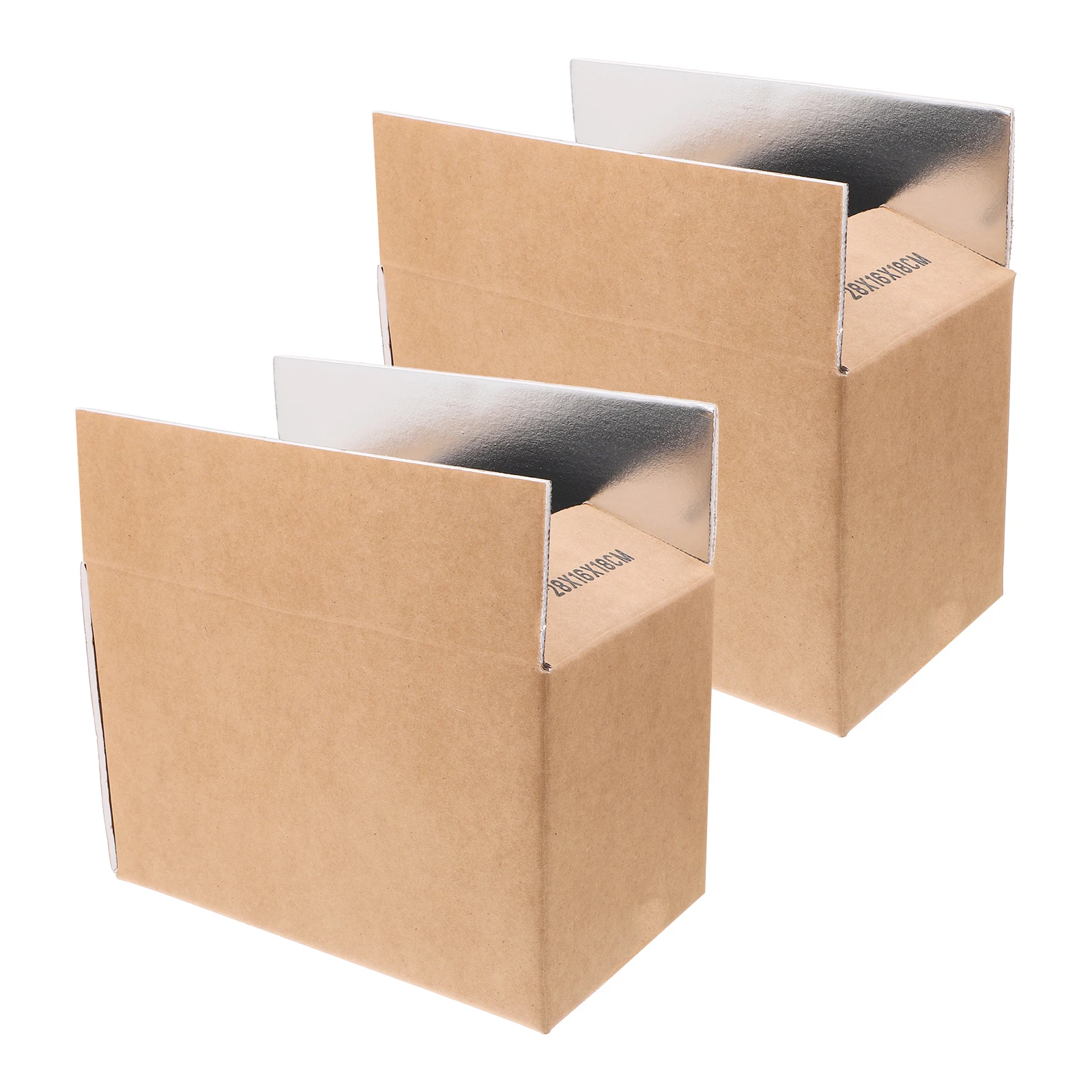 

2pcs Aluminum Foil Insulated Box Large Small Liner Paper Perishable Food Packaging Thermal Drying Cooler Shipping Grocery