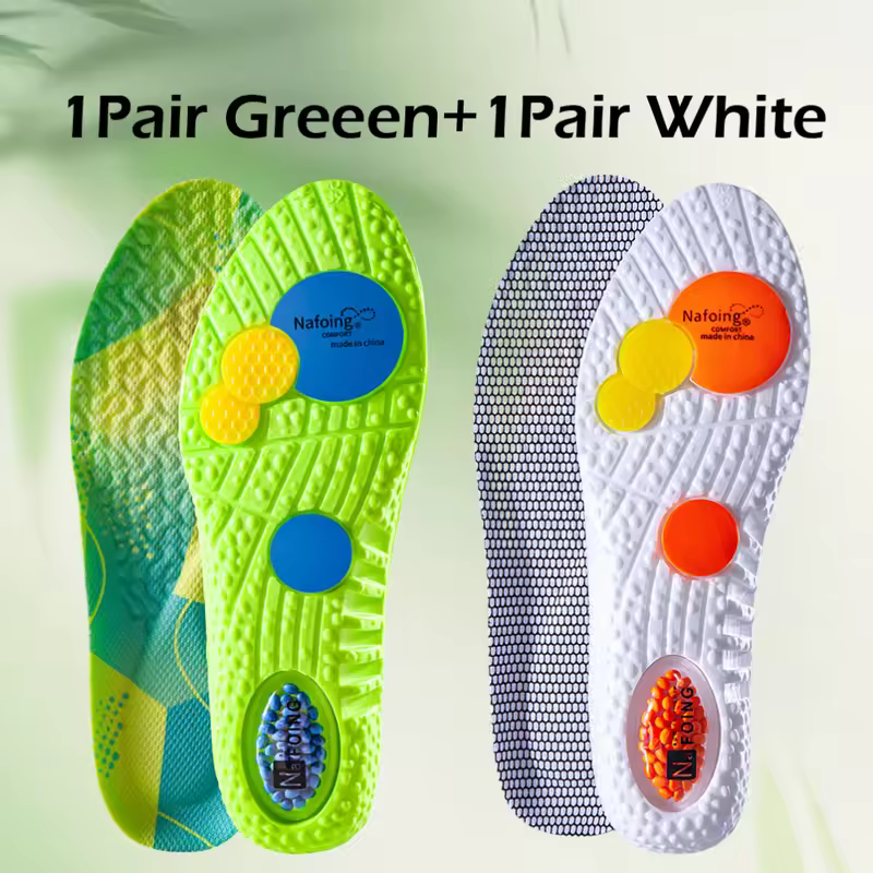 Sport Shock Absorption Insoles Green EVA Air Cushion Breathable Arch Support Orthopedic Shoes Pad Men Women Feet Care Insoles - Image 10