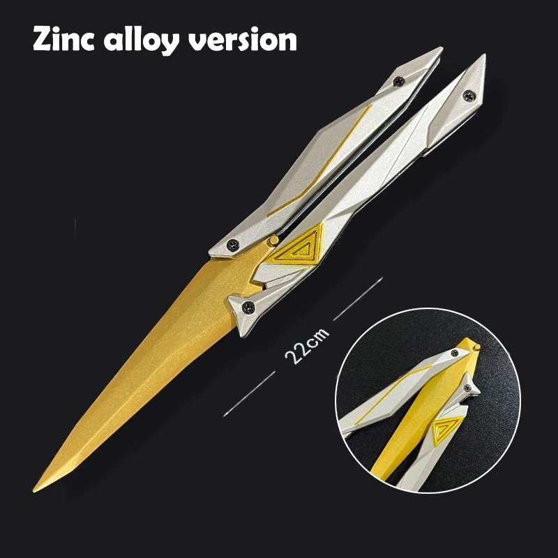 Valorant Singularity Vlindermes Opvouwbaar Replica Speelgoed voor Jongens Plastic Model Collectible Melee Gear voor Cosplay Gaming