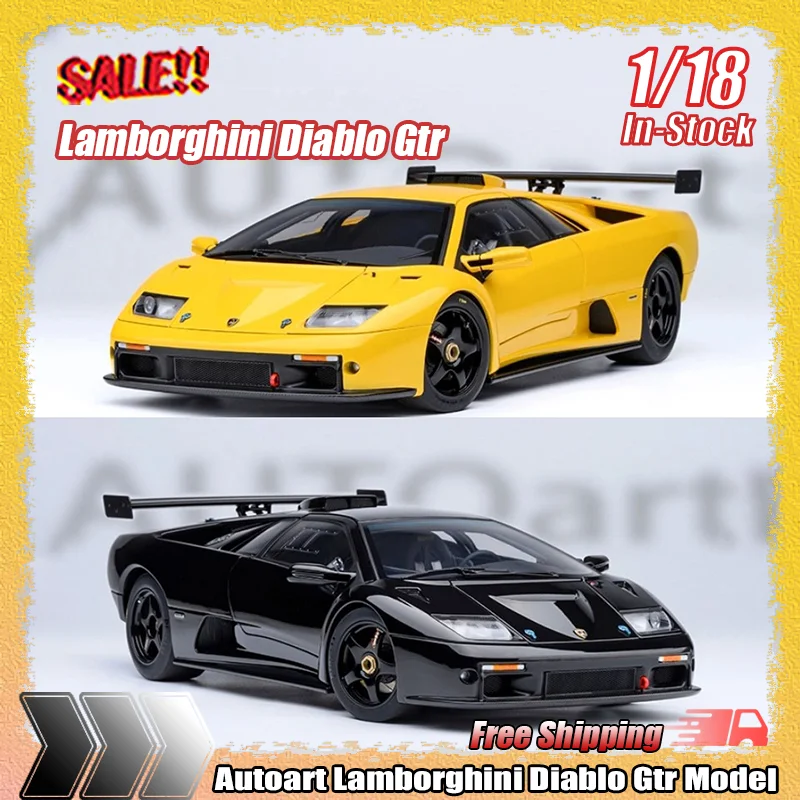

Autoart 1:18 Lamborghini Diablo Gtr, имитация ABS, миниатюрная литая модель автомобиля, детские игрушки на заказ, коллекция подарков, орнамент