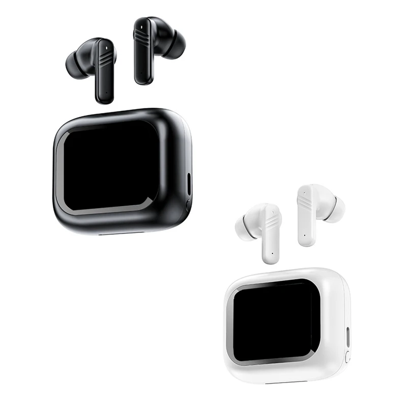 

Bluetooth V5.4 Earphone Noise Cancellation Color Screen Touch High Sound Quality Binaural ANC+ENC Bluetooth Earphone