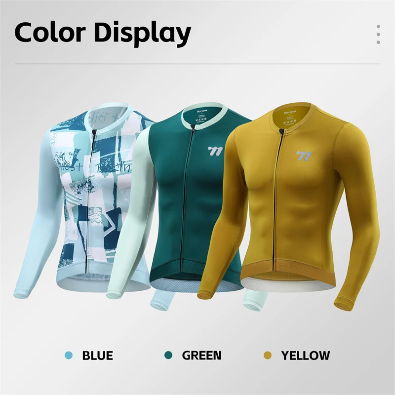 WEST BIKING Cycling Jersey Breathable Long Sleeves Thermal Spring Autumn Reflective Strip Bicycle Safety Riding Men Women