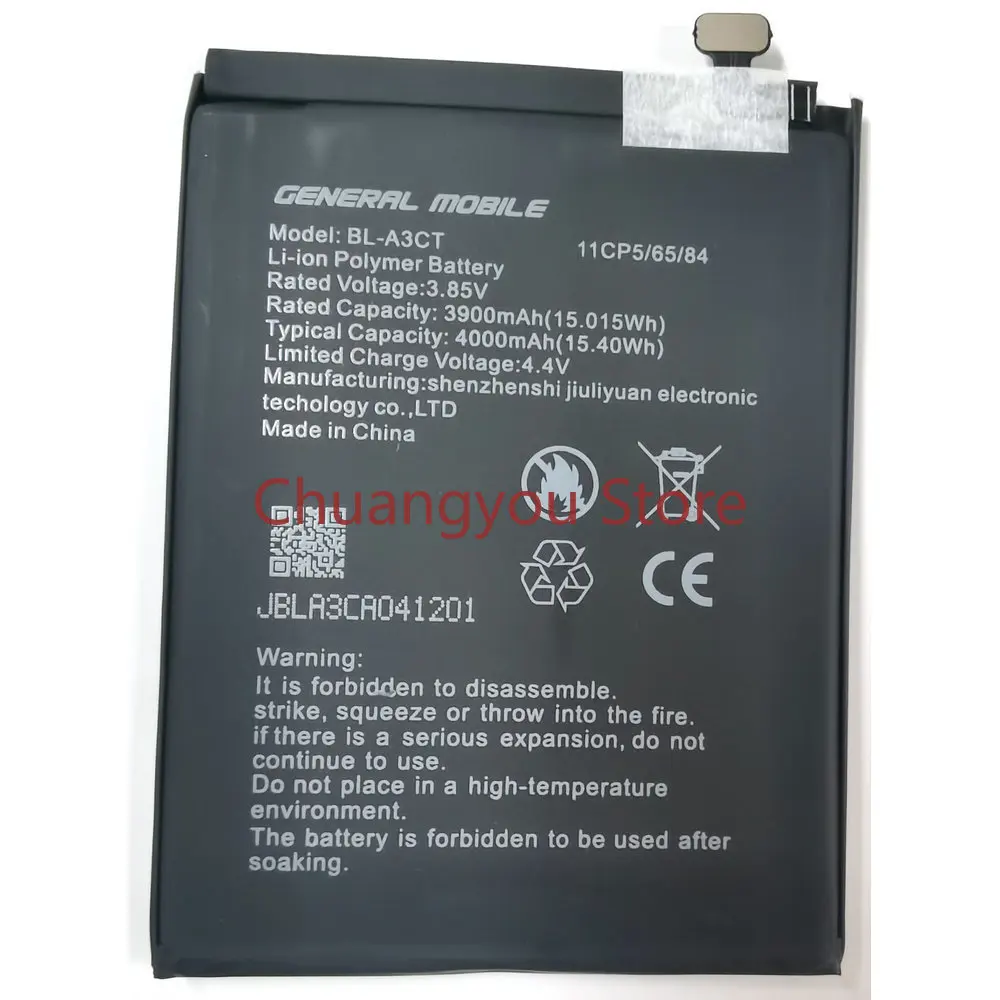 

New GENERAL MOBLE BL-AC3T Replacement Mobile Phone Battery 3.85V 3900mAh 11CP5/65/84