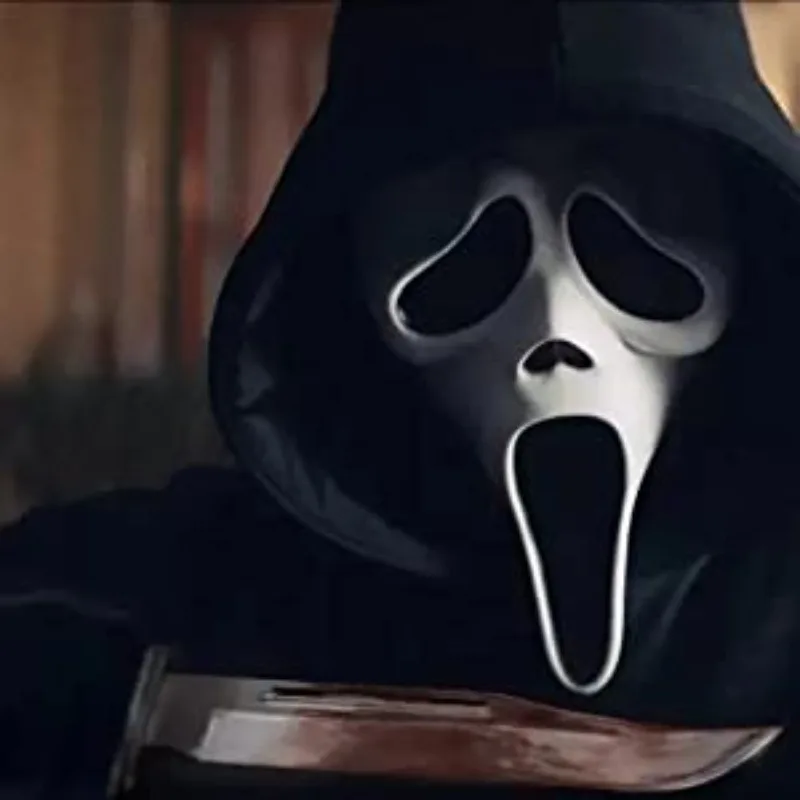 Scream Ghostface Mask Horror Full Head Latex Mask Scary Movie Ghostface Props Prank Cosplay Costume Party Supplies Home Decor