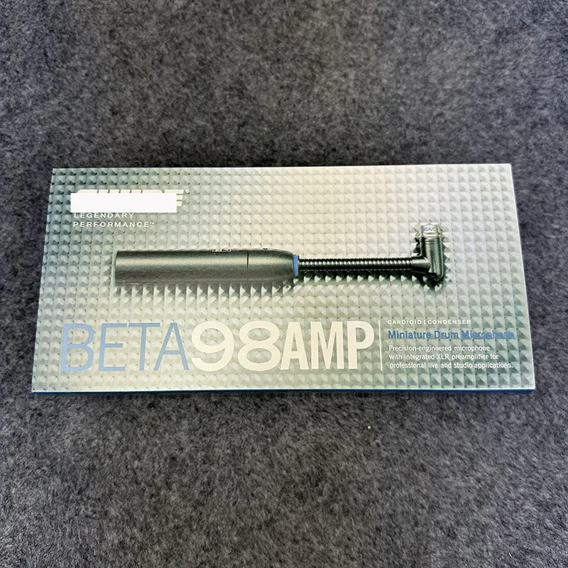 BETA98AMP Miniature Cardioid Lightweight Metal Drum Microphone Compact High-output Condenser Wired for Mic Studio