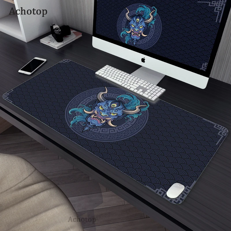 

Japanese Style Oni Mouse Pad Gaming Laptop Game Mouse Mat Mousepad коврик для мыши Desk Mat Speed Keyboard Pads 900x400mm