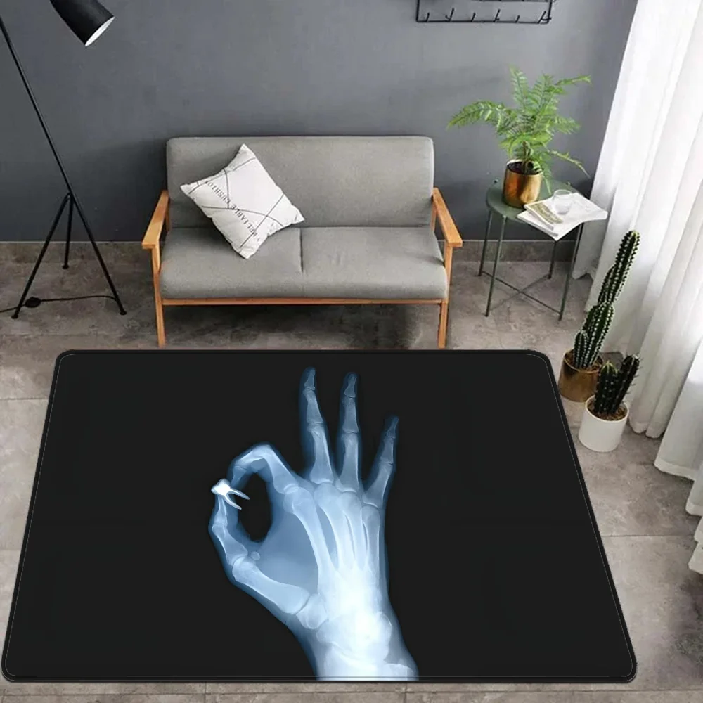 Cute Teeth Dentist Tooth Hallway Carpet Washable Non-Slip Living Room Sofa Chairs Area Mat Kitchen Doormat Area Rug