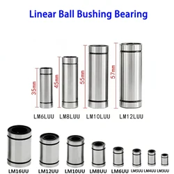 10pc/Lot LM8 LM8UU LM8LUU LM5UU LM6UU LM10UU LM10LUU LM12UU Linear Bearing Bushing Ball Bearing For Rods Liner Rail CNC Parts