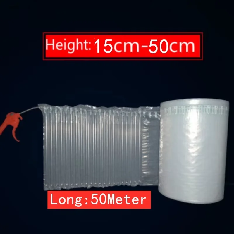 50m Air Column Bags Shockproof Air Column Bag Coil Logistics Packaging Disinfection Water Bottle Cosmetics Liquid Packaging