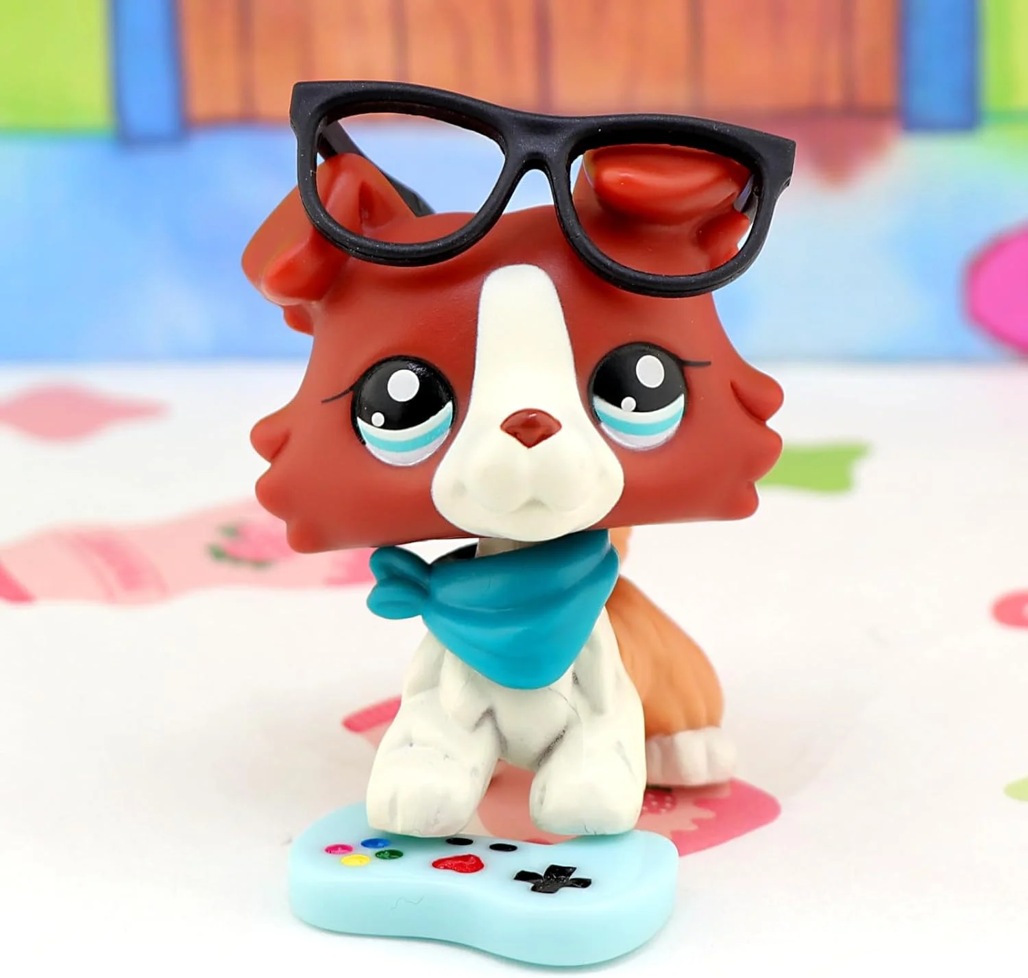 Mini Shop Pet Figure Toys - Cute Pet for Action Figure Series for Kids Fans - Collie #1542 and Accessories