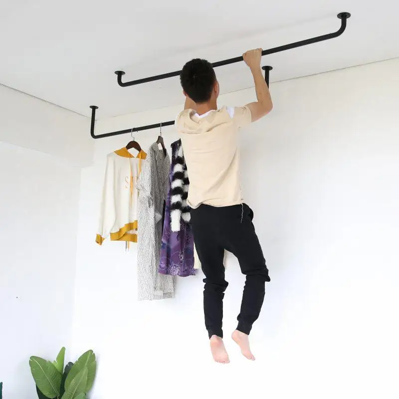 

Настенная U-образная сушилка для белья для дома и балкона, металлическая, с верхним креплением, для организации пространства