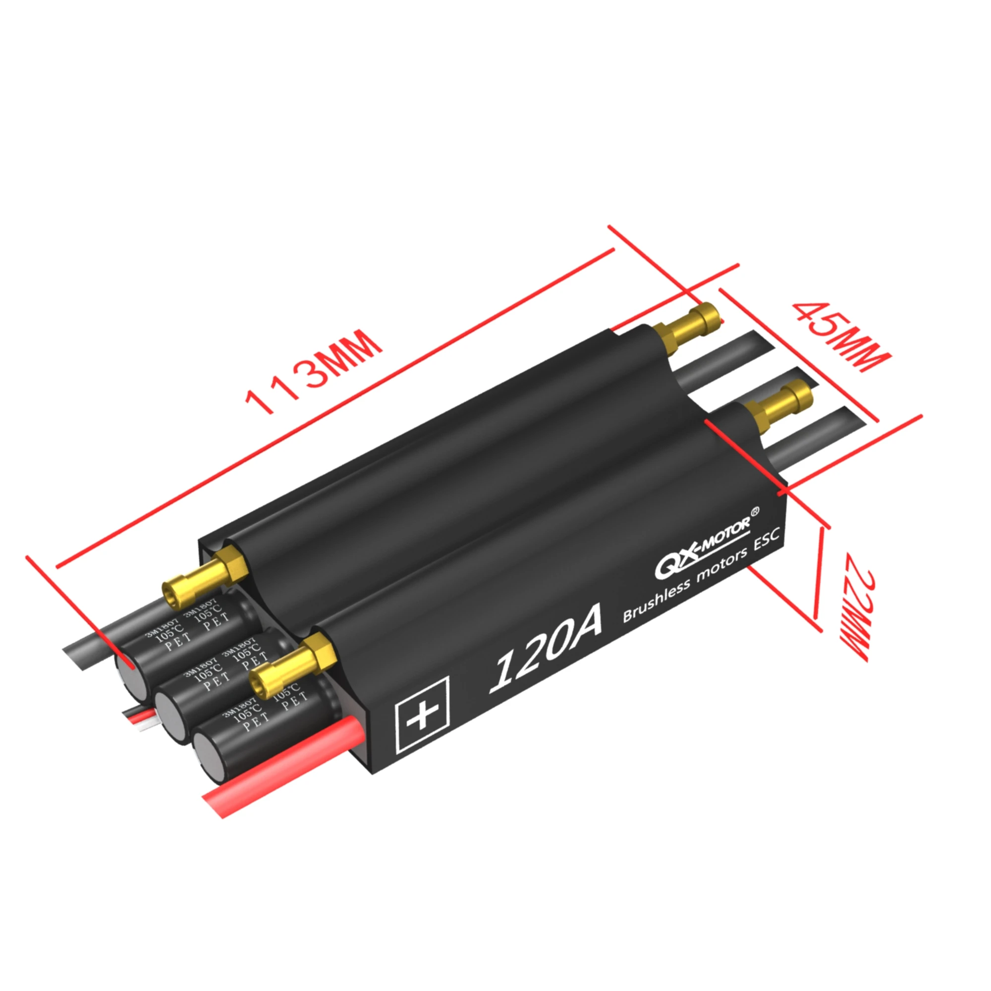 Waterproof Brushless ESC 50A 70A 90A 120A 2-6S Speed Controller  with BEC 5.5V/5A Water Cooling Syste for RC Boat Ship