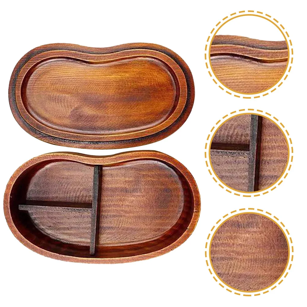 

Wooden Bento Box Solid Wood Lunch Container With Detachable Dividers Compartment Food Storage For Students Workers Camping