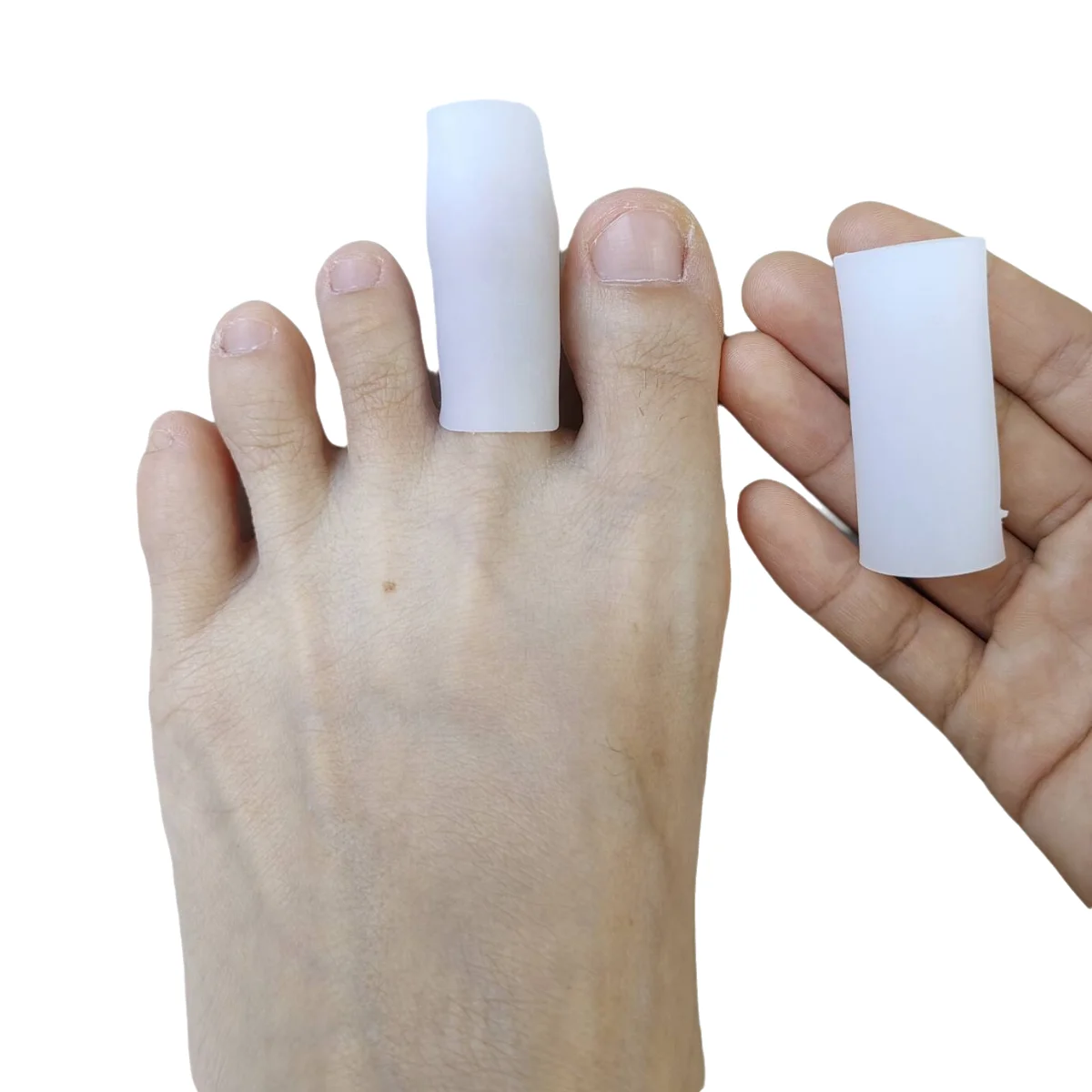 2/4/10pcs Middle Toe Separator Protector Thumb Care Silicone Soft Breathable Foot Corns Blisters Toe Cap Cover Finger Protection