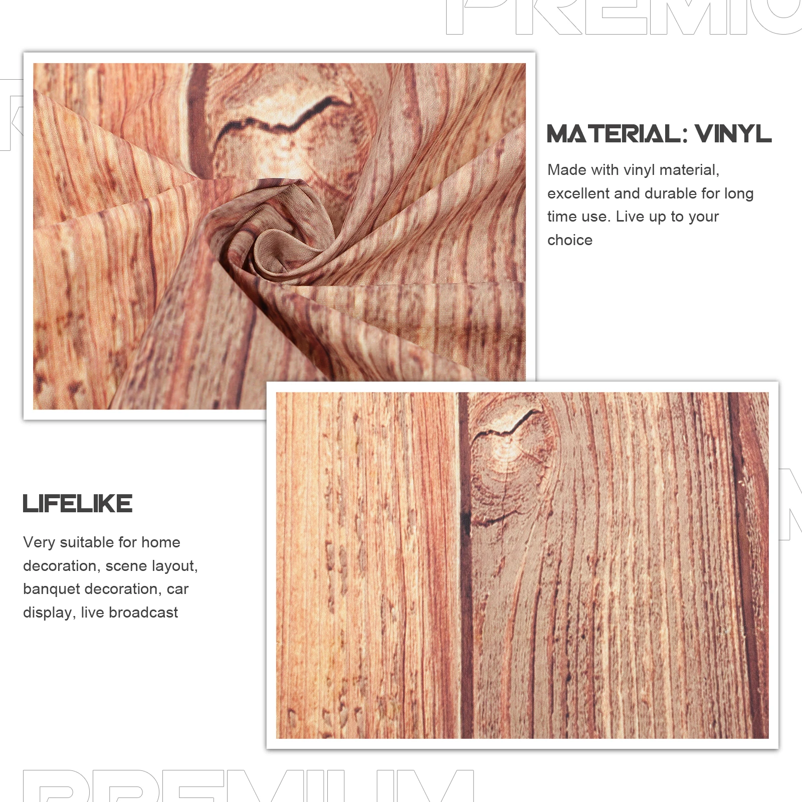 

Rustic Wood Plank Vinyl Photo Backdrop Cloth For Holiday Party Home Decor Wall Tapestry Scene Background Prop 60X90Cm 80X120Cm