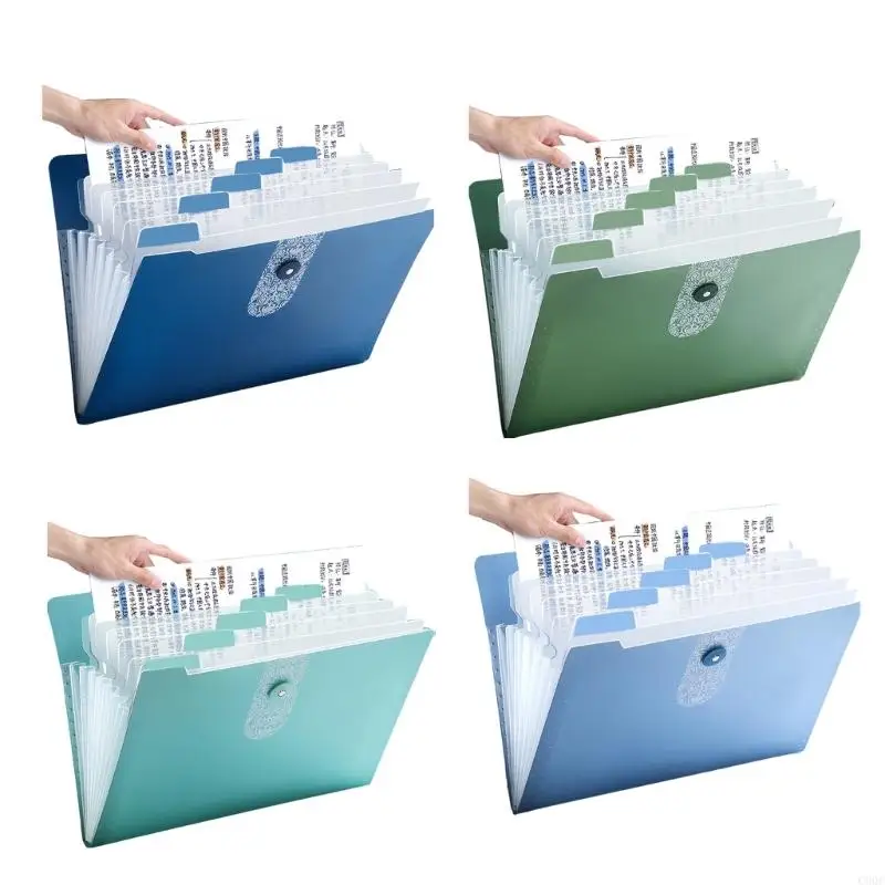 

C90C 12Pocket Expandable File Folder Accordion Folder Document Wallets for Office