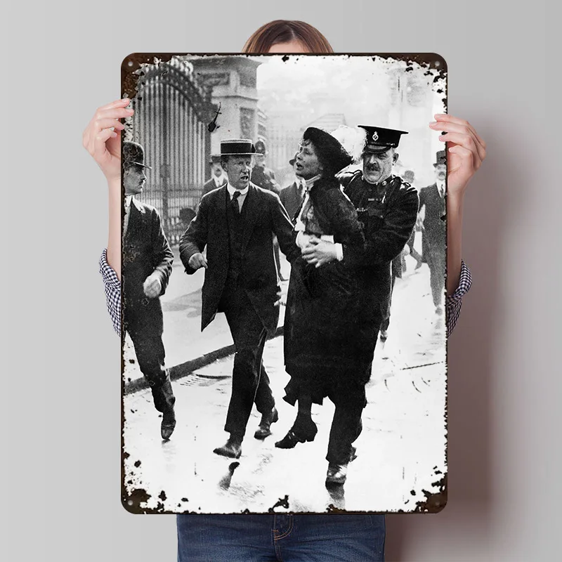 تعزز زعيم القبض على المعادن المشارك تين علامات زينة للمنزل عناصر ديكور علامة معدنية مخصصة للجدار الفن الديكور الرجعية #1