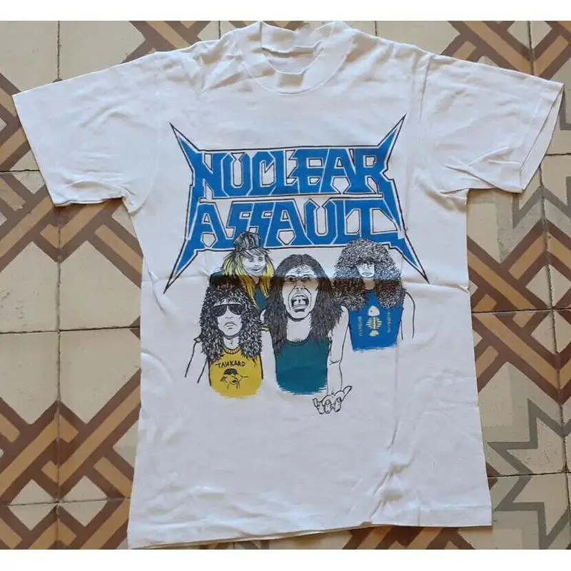 

SALE Vtg Nuclear Assault Band Tour Concert Cotton White All Size T Shirt