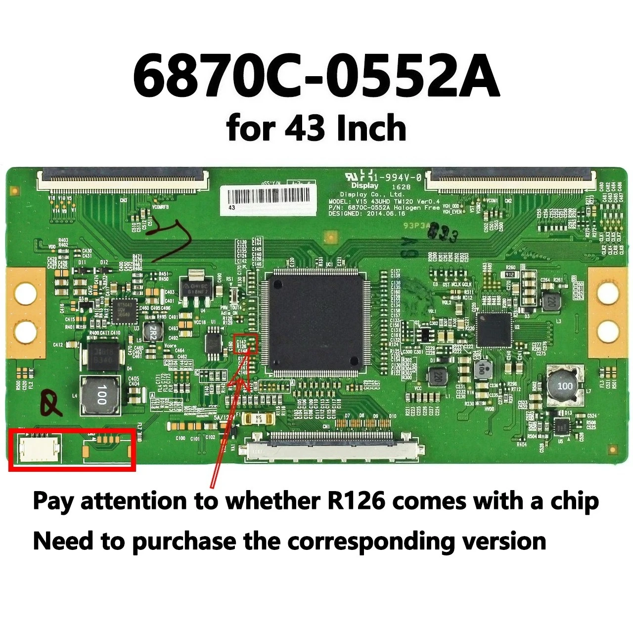 

6870C-0552A T-Con Logic Board for Hisense/LG/Westinghouse/Philips/Vizio 43 Inch TV Parts