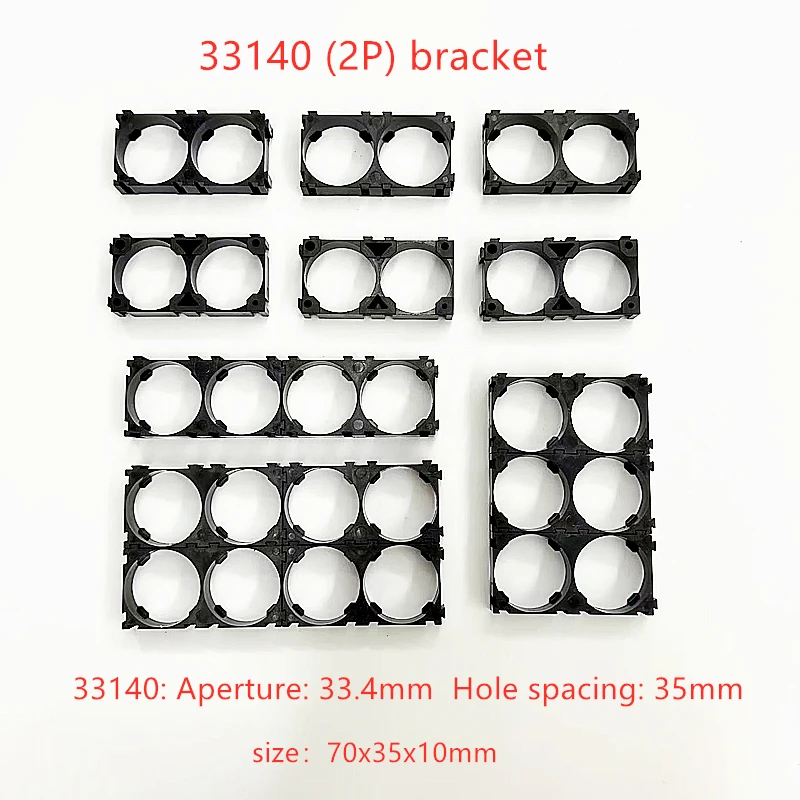 10PCS 32650/33140 Battery Holder Bracket Plastic Brackets Cell Safety Anti Vibration  Brackets DIY Accessories