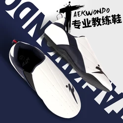 2024 Hot Taekwondo shoes coach shoes thicker soft bottom rubber bottom shoes adult men and women breathable martial arts shoes